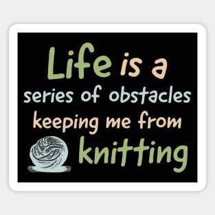 Funny Knitting Enthusiasts Yarn Lovers Love to Knit Magnet
